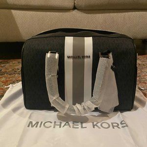 Bedford Travel Medium Logo Stripe Satchel